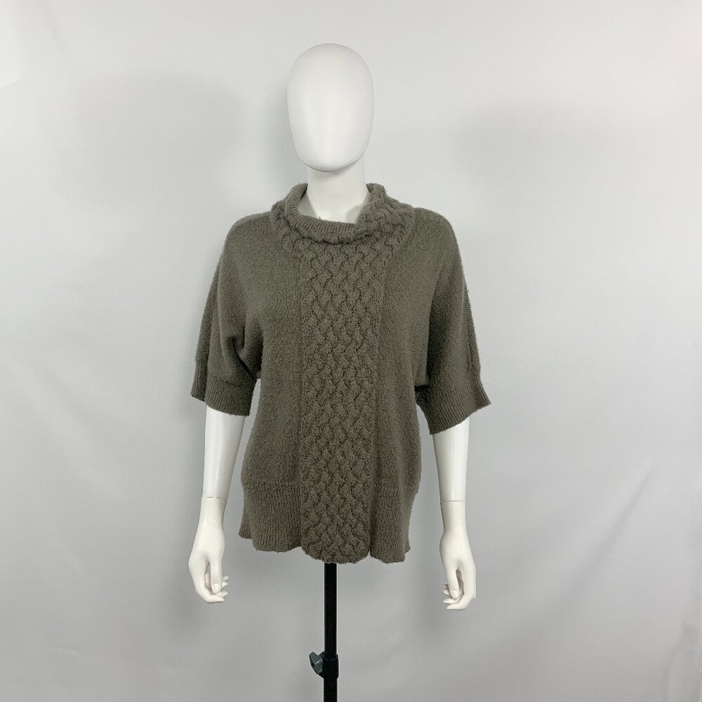 Classiques Entier Cardigan Olive color Size S 3/4 Sleeve [WD38]